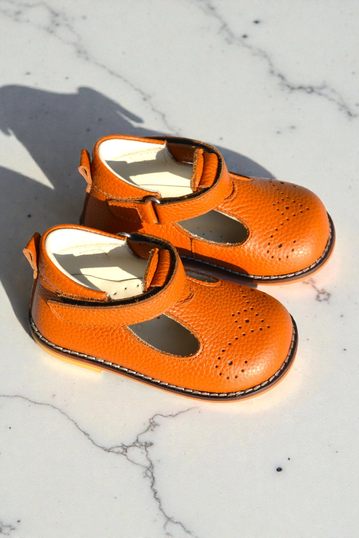 Hakiki Deri Cırtlı Ortopedik İlkadım Ayakkabı Taba CV-481