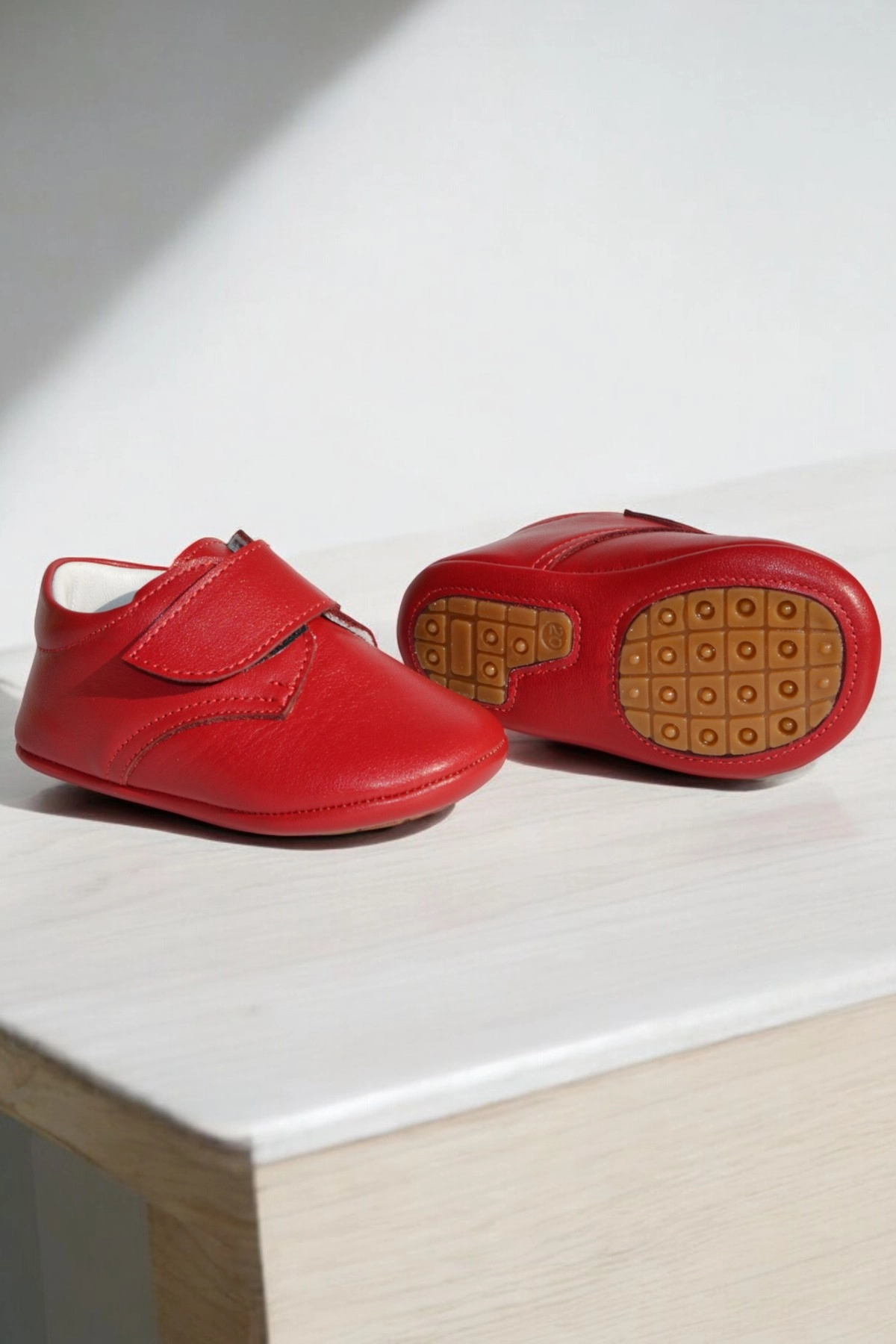 Molyer Hakiki Deri Cırtlı Ortopedik İlkadım Bebek Ayakkabısı CV-448