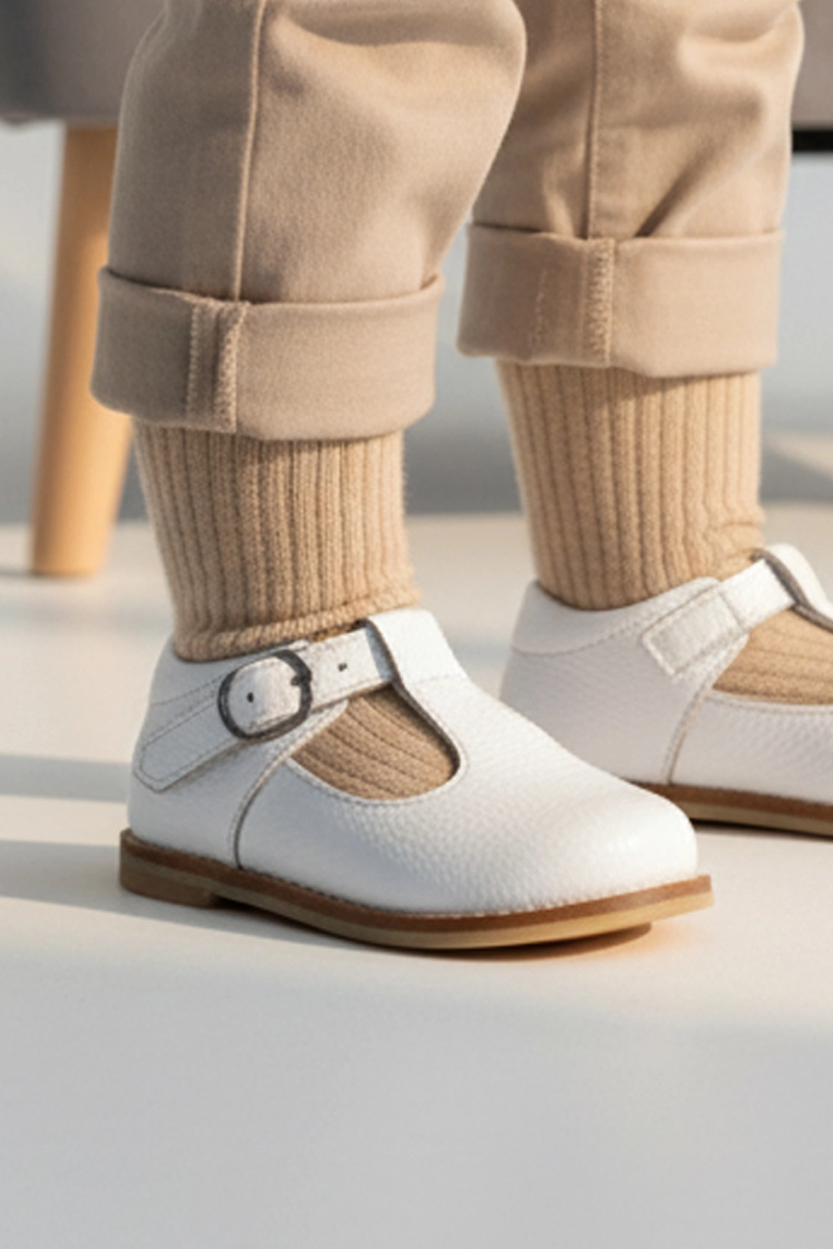 Hakiki Deri Ortopedik İlkadım Ayakkabı Beyaz CV-479