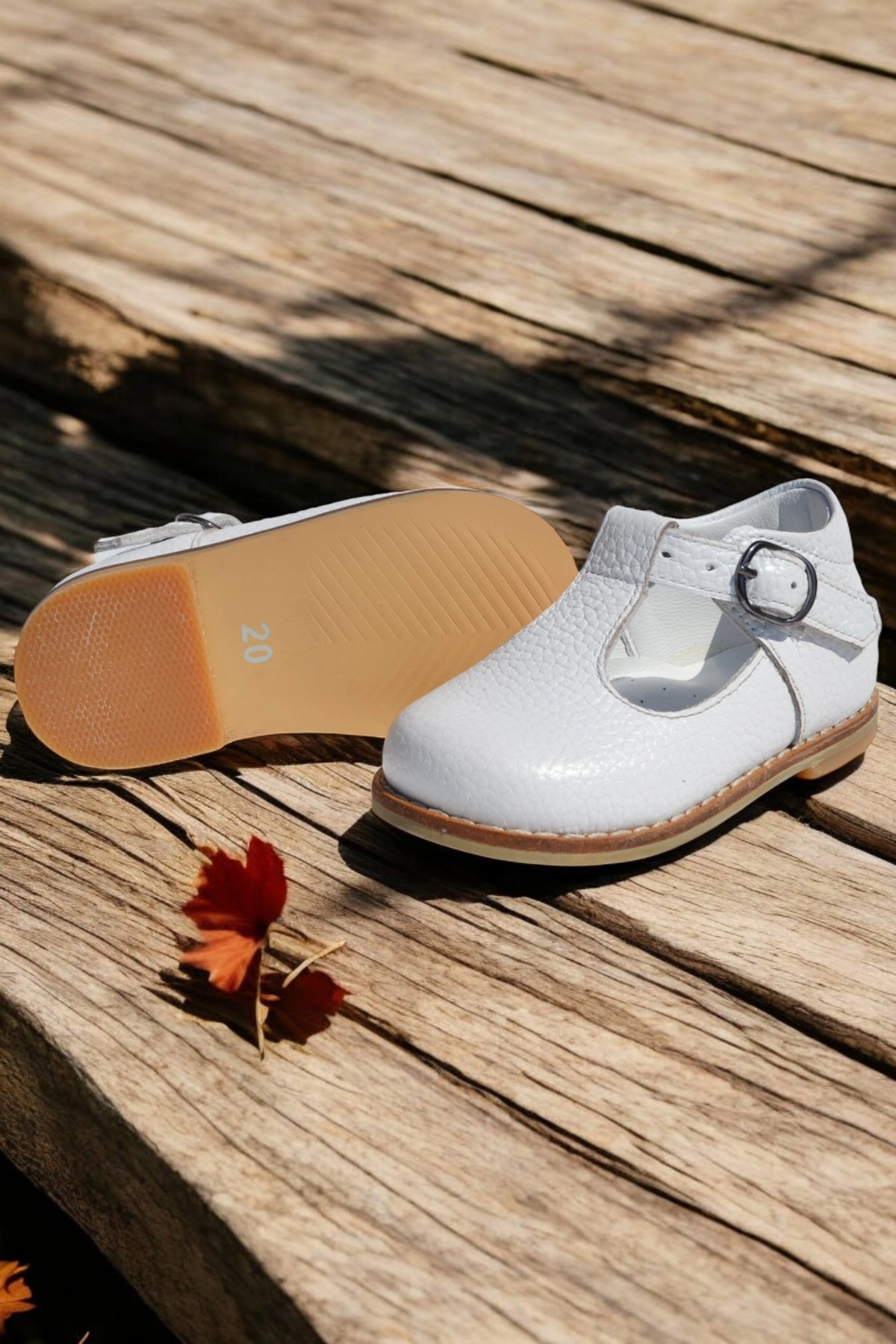 Hakiki Deri Ortopedik İlkadım Ayakkabı Beyaz CV-479