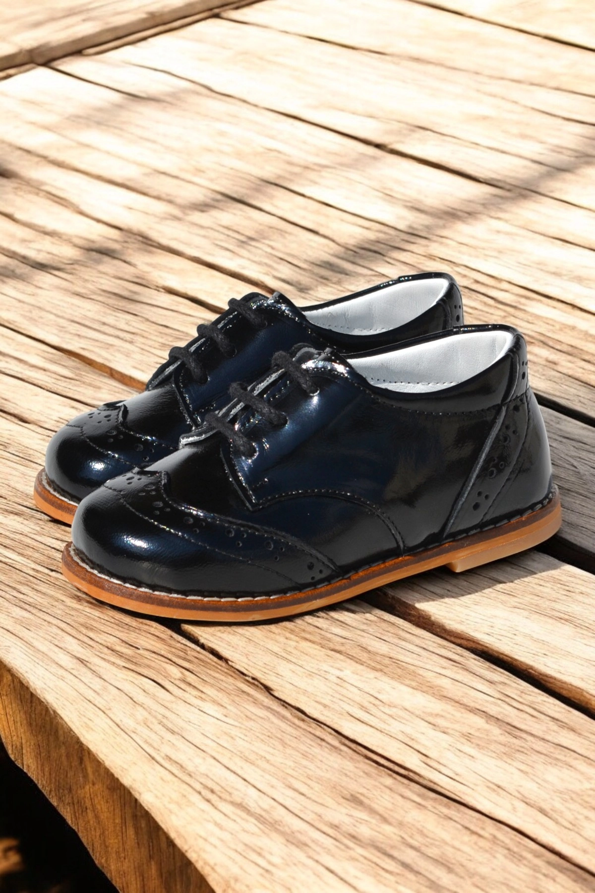 Hakiki Deri Ortopedik İlkadım Ayakkabı Siyah Rugan CV-434