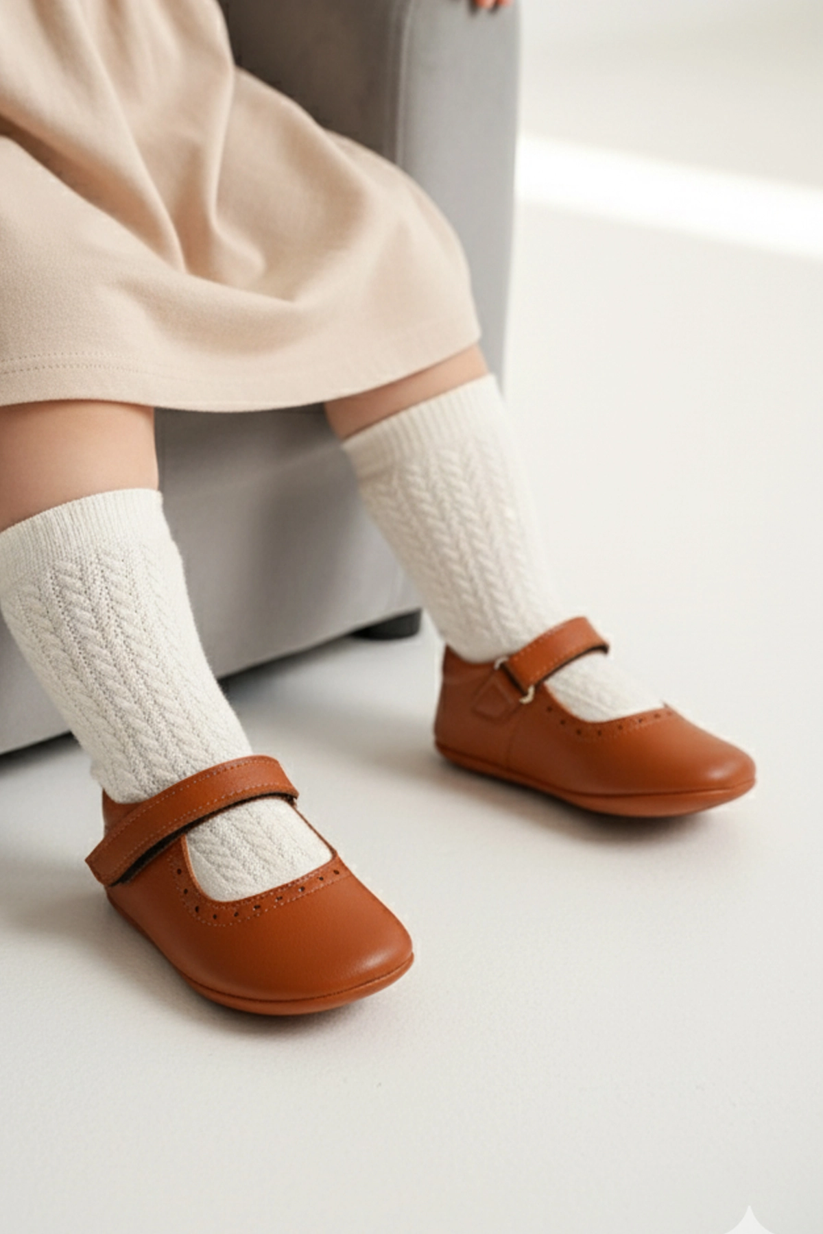 Hakiki Deri Cırtlı Ortopedik ilkadım Bebek Ayakkabısı CV-449