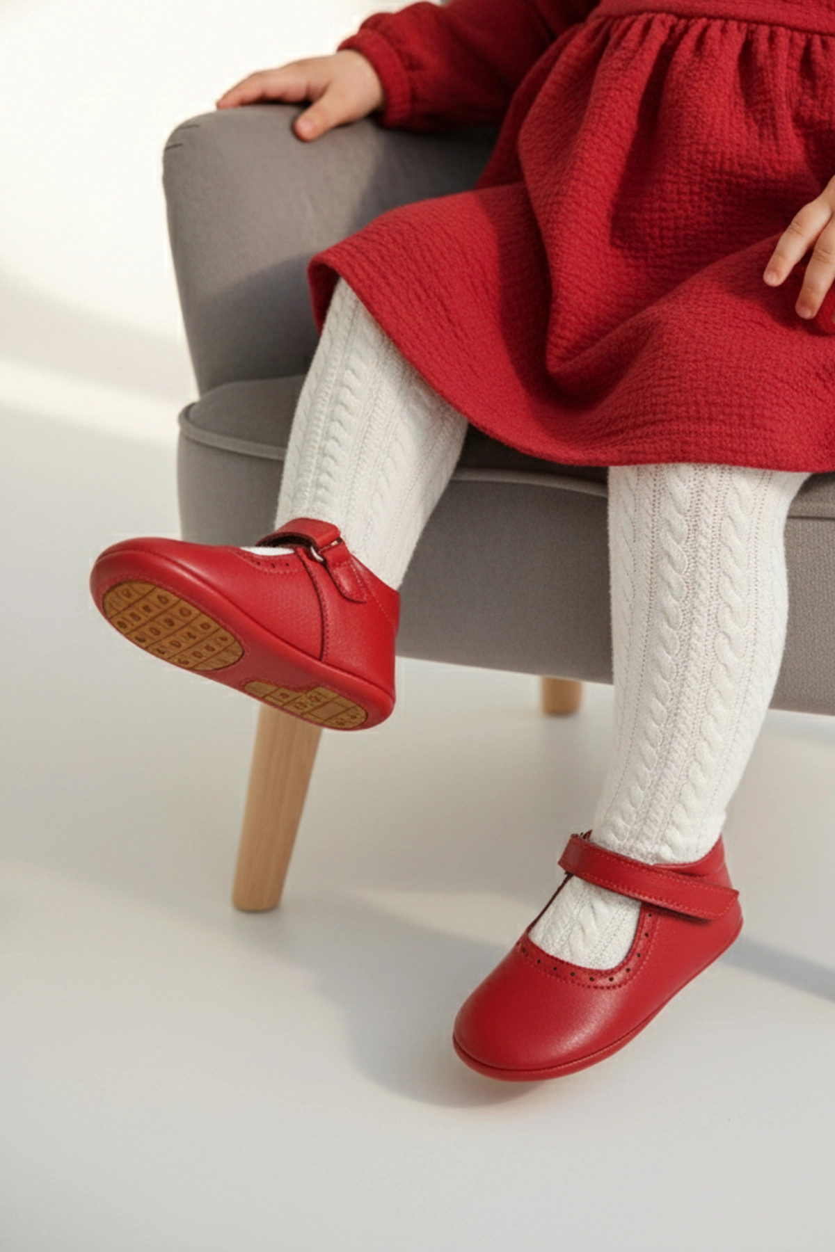 Hakiki Deri Cırtlı Ortopedik ilkadım Bebek Ayakkabısı CV-447