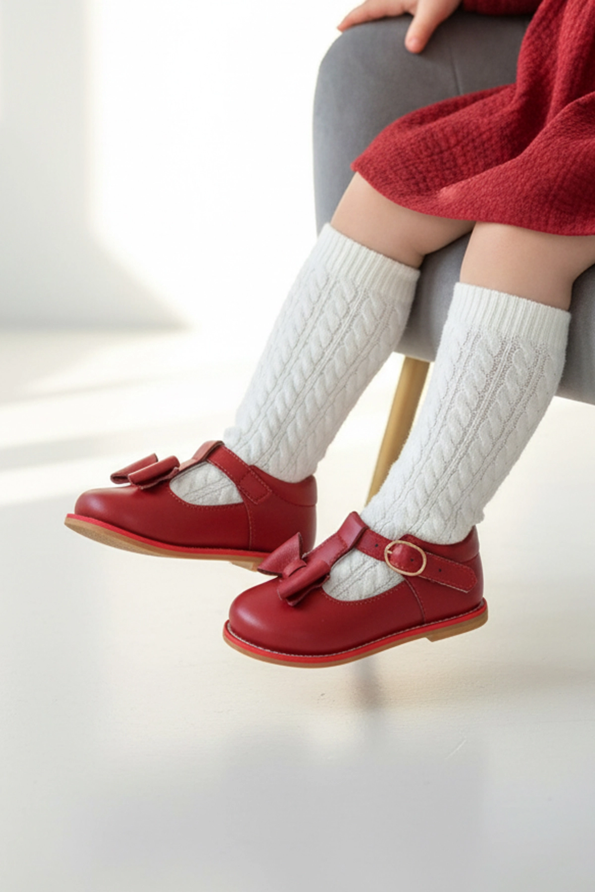 Hakiki Deri Ortopedik İlkadım Ayakkabı Kırmızı CV-472