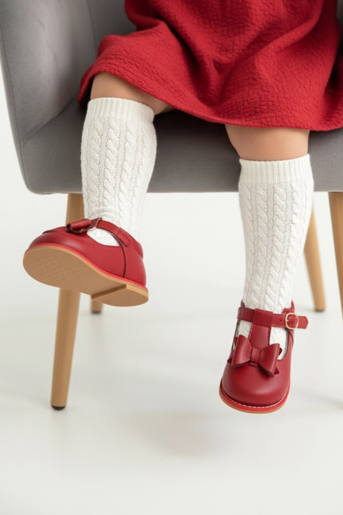 Hakiki Deri Ortopedik İlkadım Ayakkabı Kırmızı CV-472