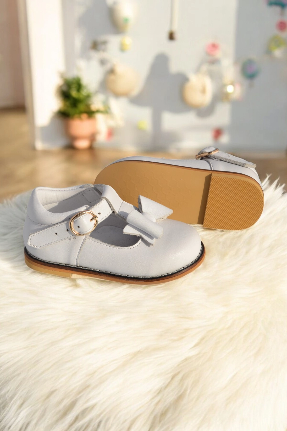 Hakiki Deri Ortopedik İlkadım Ayakkabı Beyaz CV-470