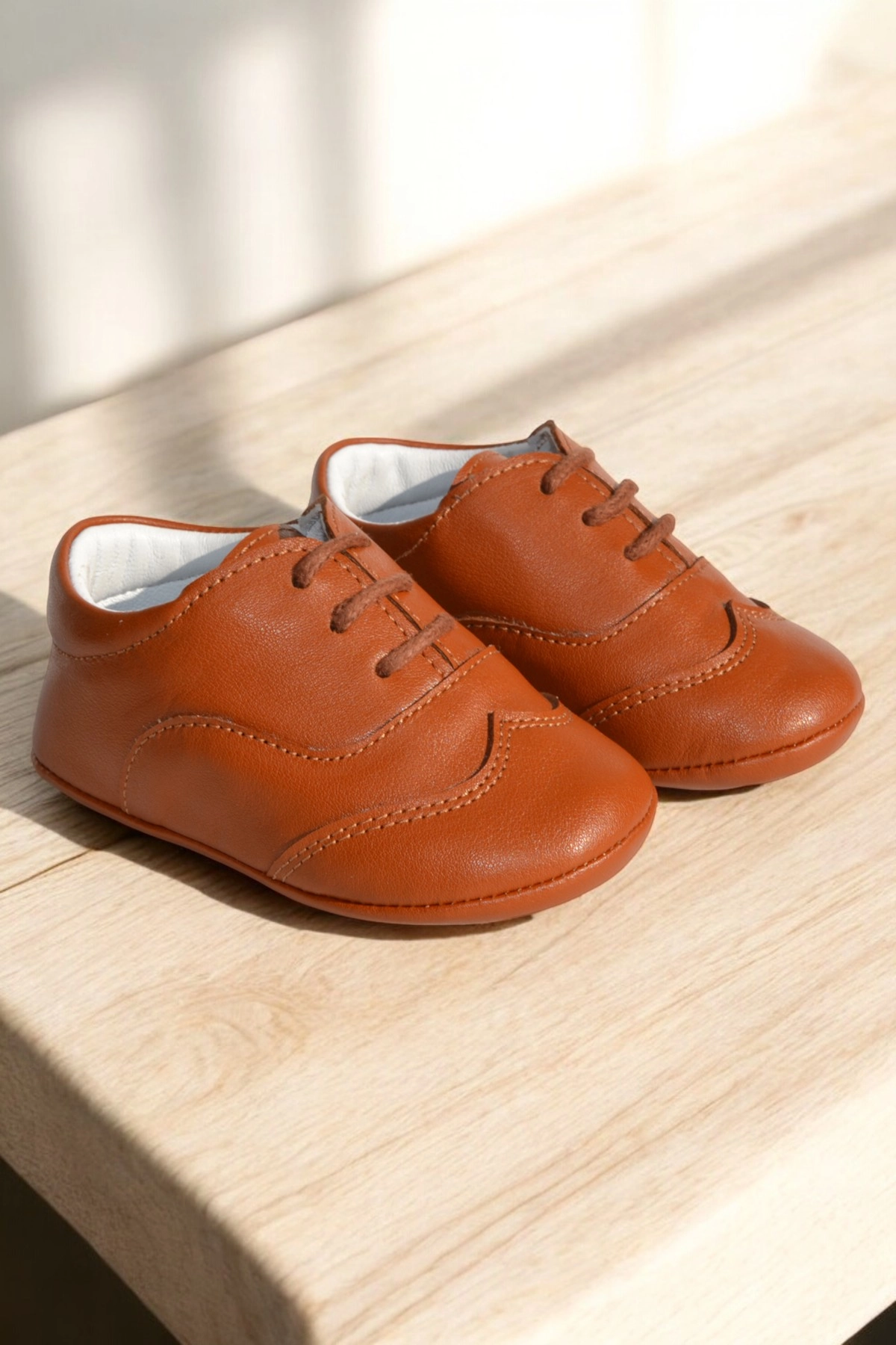 Oxford Hakiki Deri Ortopedik İlkadım Bebek Ayakkabısı CV-442
