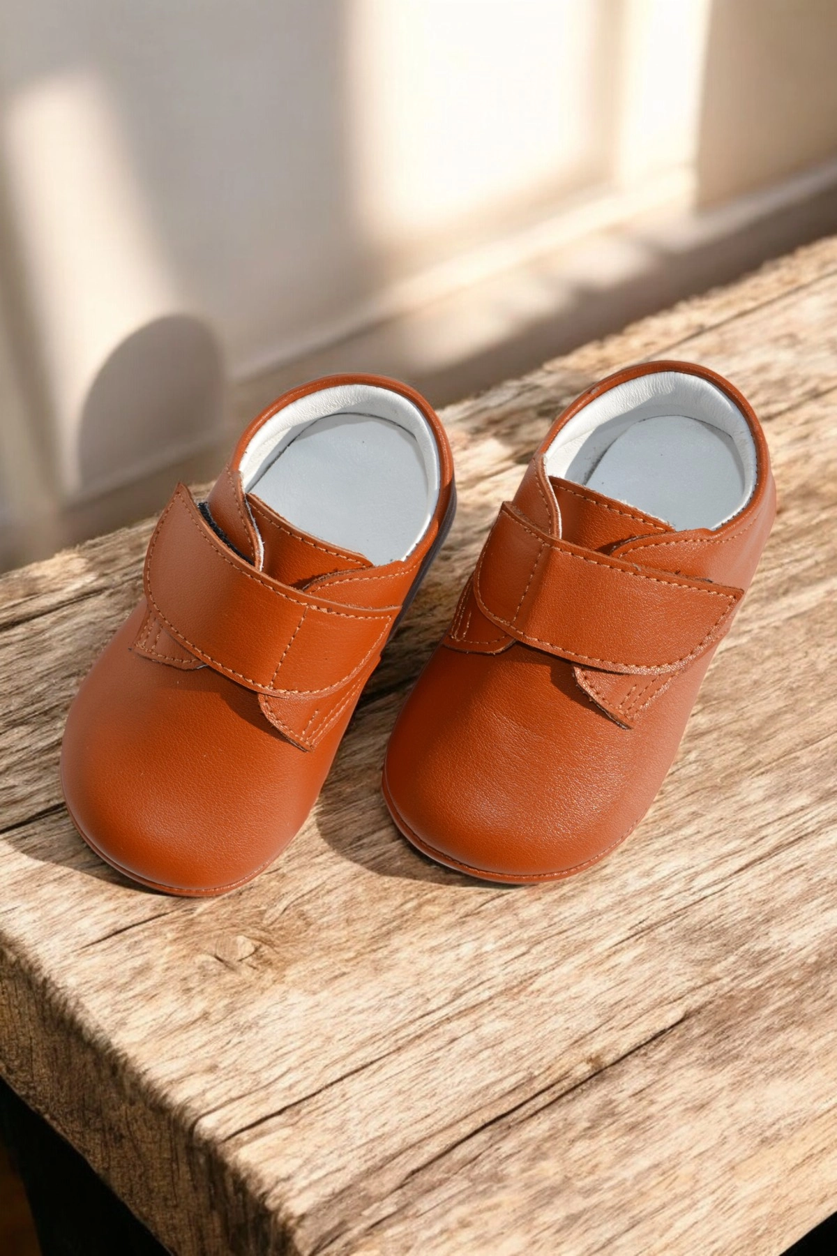 Molyer Hakiki Deri Cırtlı Ortopedik İlkadım Bebek Ayakkabısı CV-437