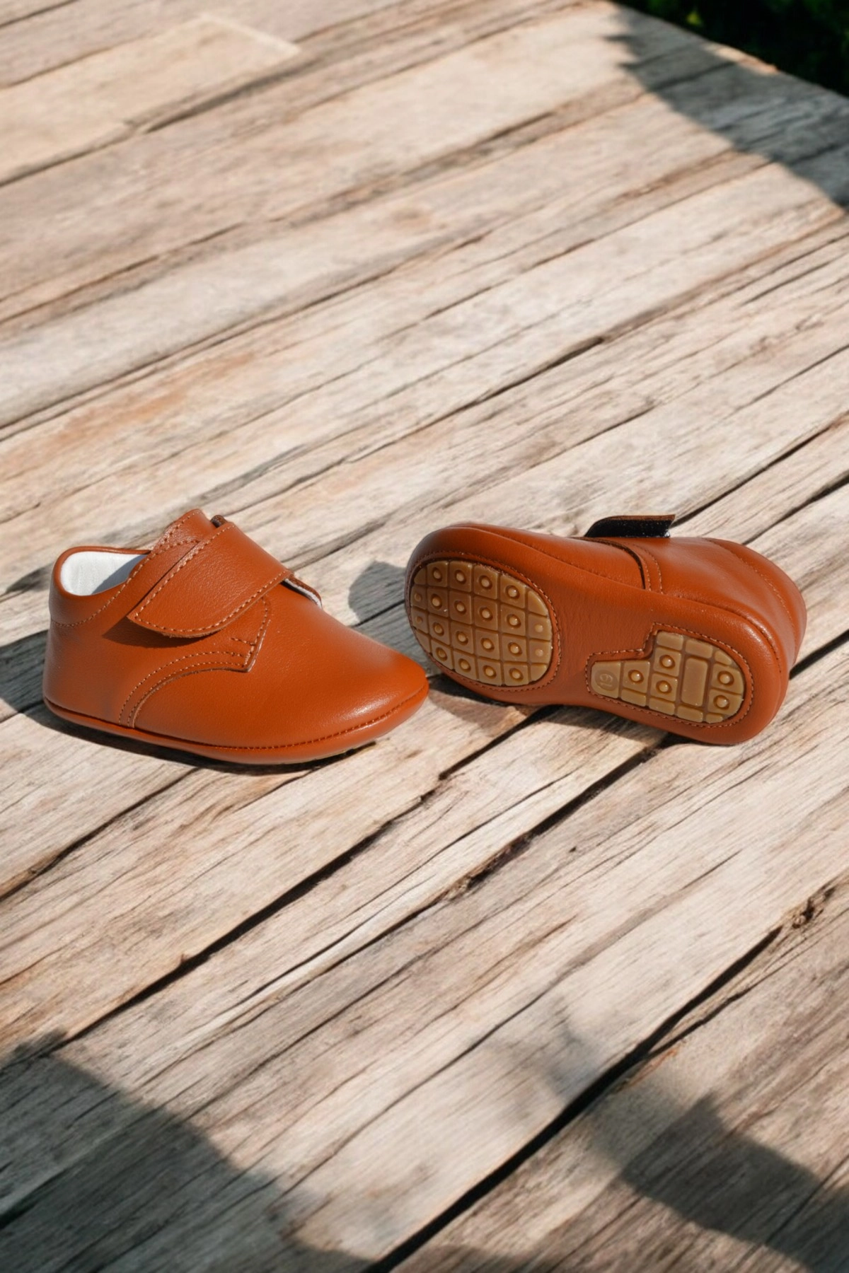 Molyer Hakiki Deri Cırtlı Ortopedik İlkadım Bebek Ayakkabısı CV-437