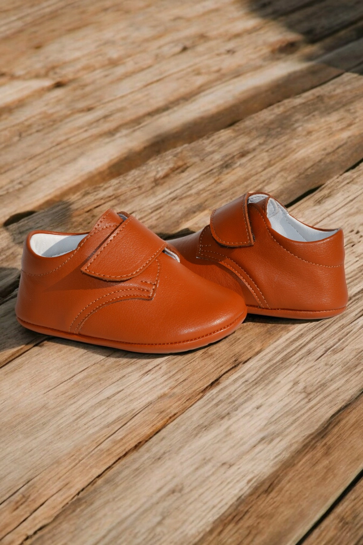 Molyer Hakiki Deri Cırtlı Ortopedik İlkadım Bebek Ayakkabısı CV-437