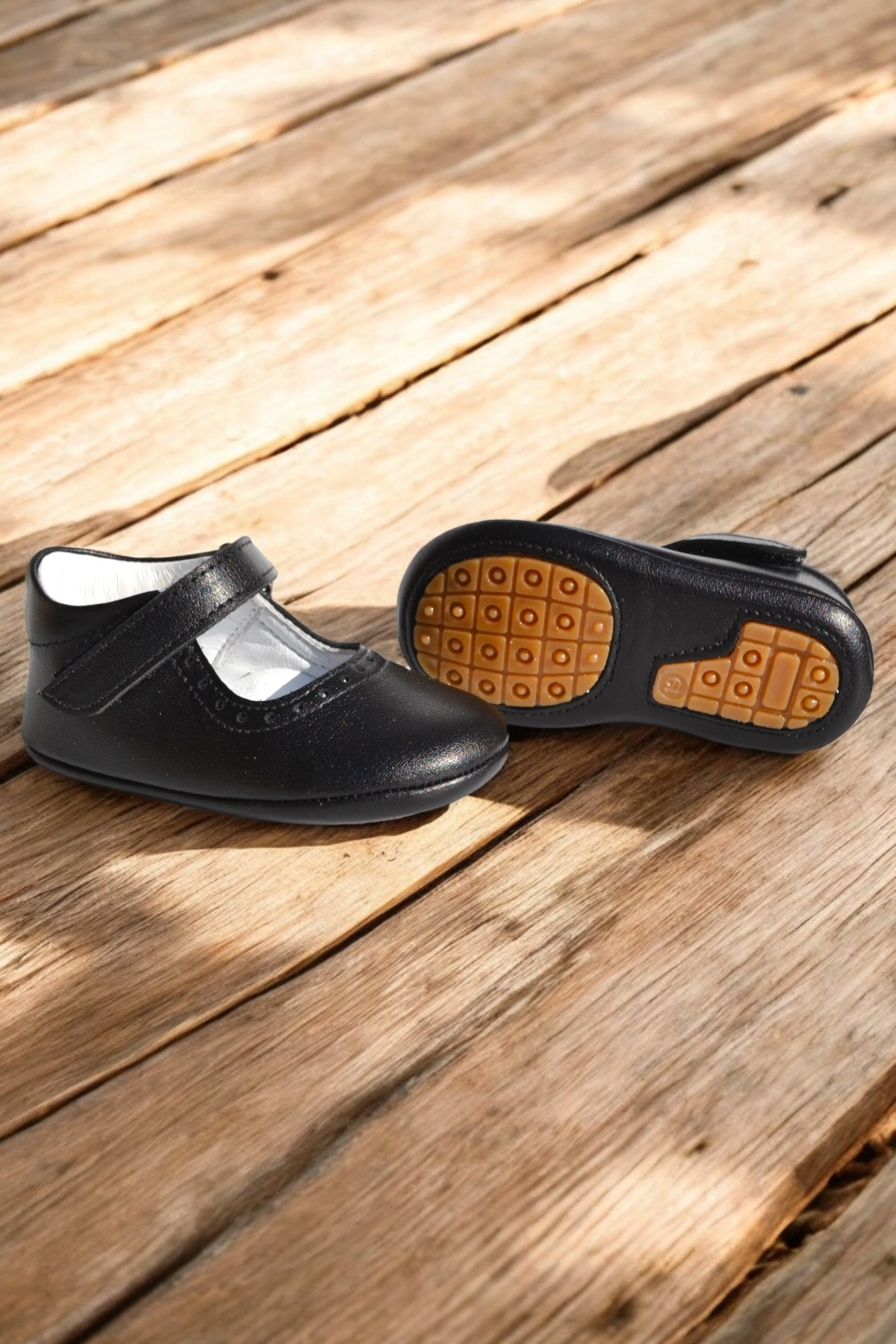 Hakiki Deri Cırtlı Ortopedik ilkadım Bebek Ayakkabısı CV-444