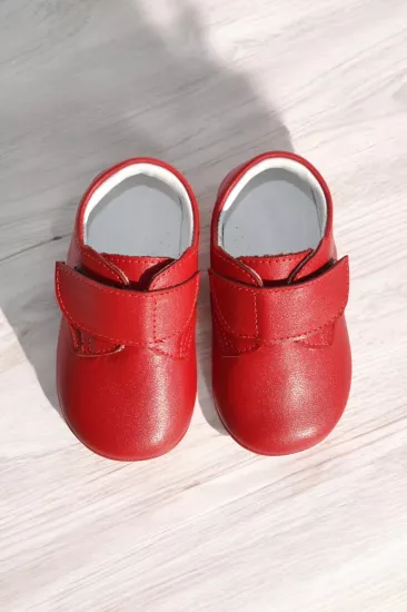 Molyer Hakiki Deri Cırtlı İlkadım Bebek Ayakkabısı