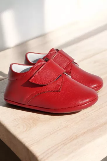 Molyer Hakiki Deri Cırtlı İlkadım Bebek Ayakkabısı