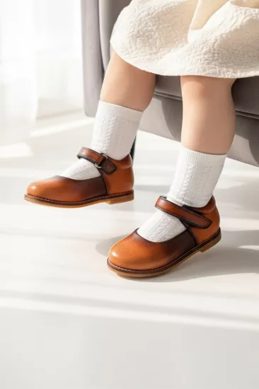 Hakiki Deri  Cırtlı Ortopedik İlkadım Ayakkabı